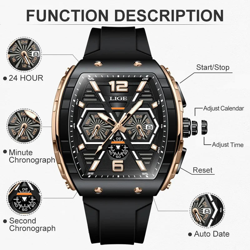 Kronix Presents: LIGE Vortex Chrono Quartz Watch