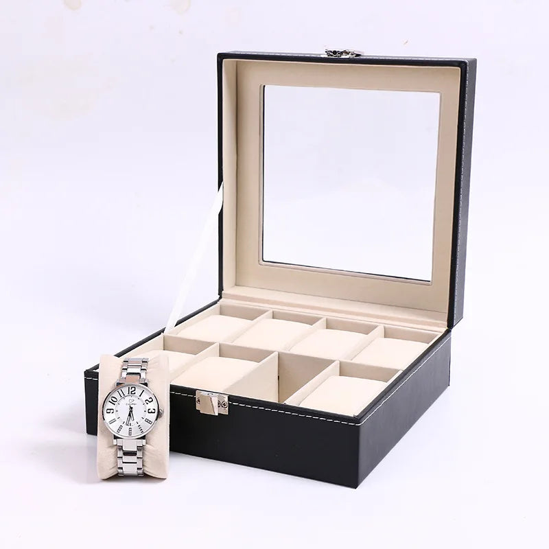 Kronix Presents: Dustproof Leather Watch Box (2‑12 slots)