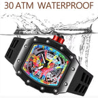 Kronix Presents: Transparent Tonneau Skeleton Quartz Watch