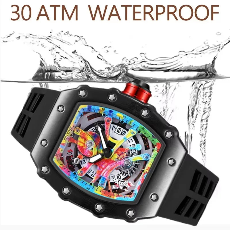Kronix Presents: Transparent Tonneau Skeleton Quartz Watch
