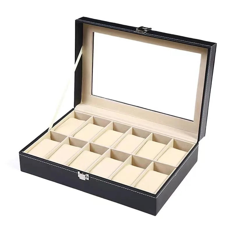 Kronix Presents: Dustproof Leather Watch Box (2‑12 slots)