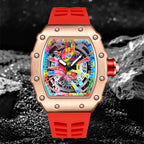 Kronix Presents: Transparent Tonneau Skeleton Quartz Watch