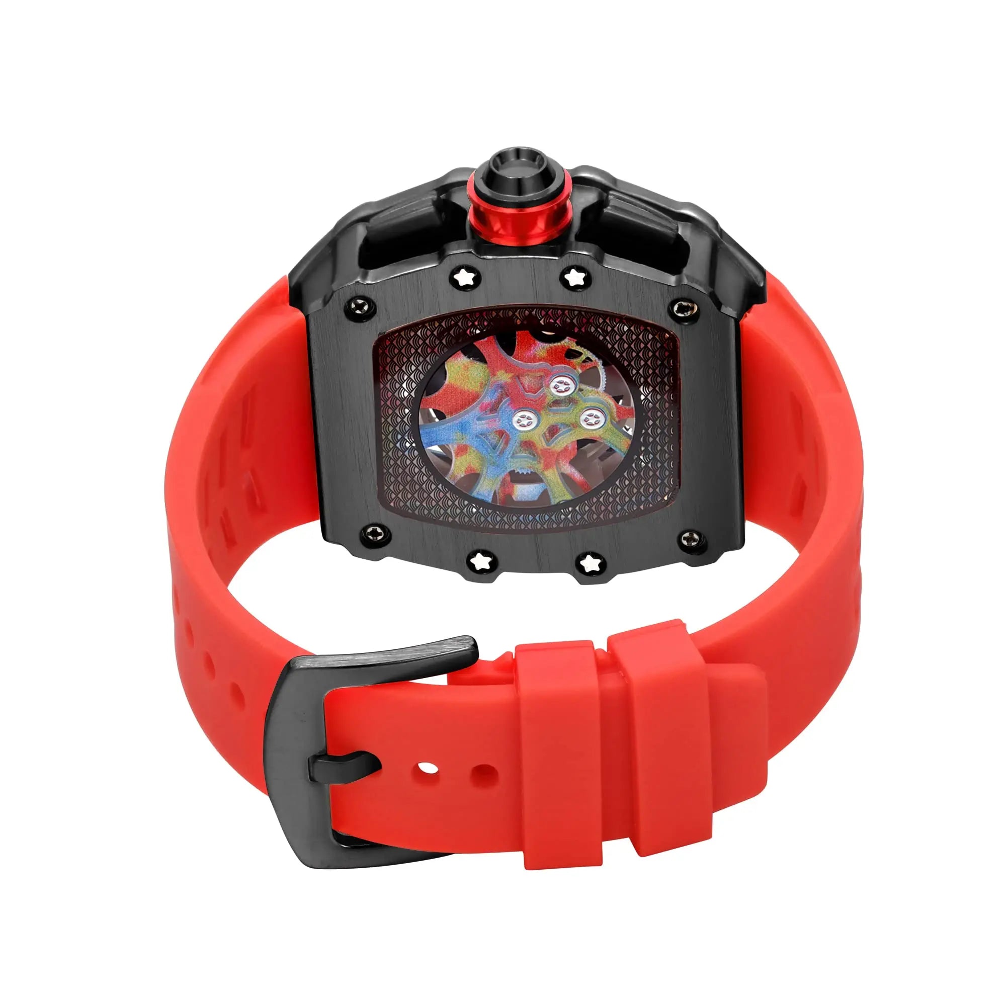 Kronix Presents: Transparent Tonneau Skeleton Quartz Watch
