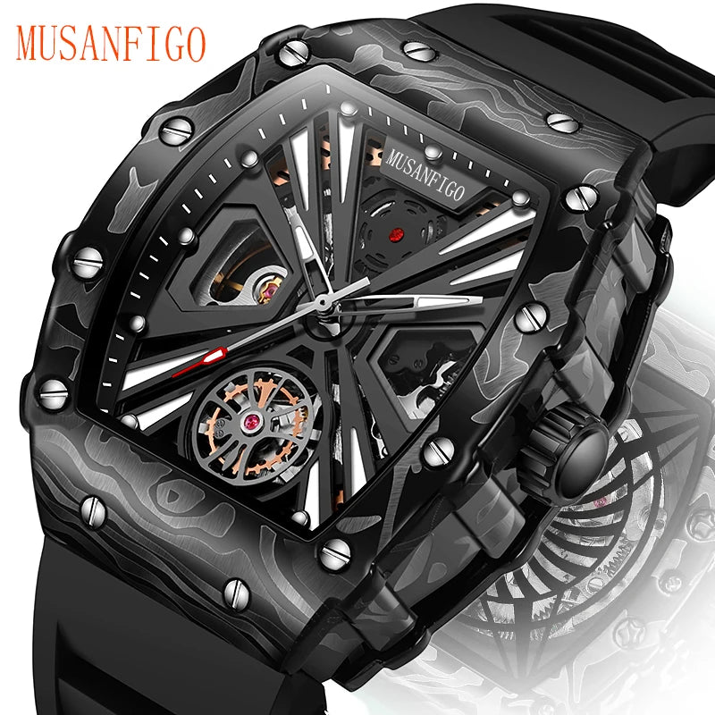 Kronix Presents: Musanfigo Transparent Skeleton Automatic Watch