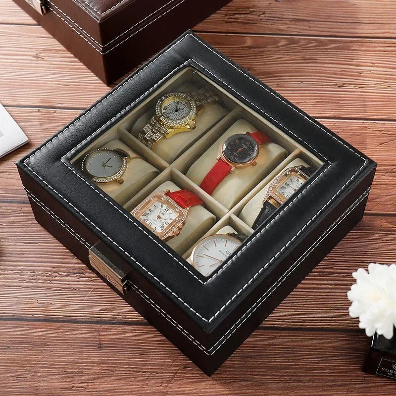 Kronix Presents: Dustproof Leather Watch Box (2‑12 slots)