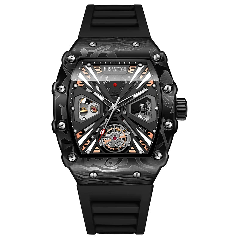 Kronix Presents: Musanfigo Transparent Skeleton Automatic Watch
