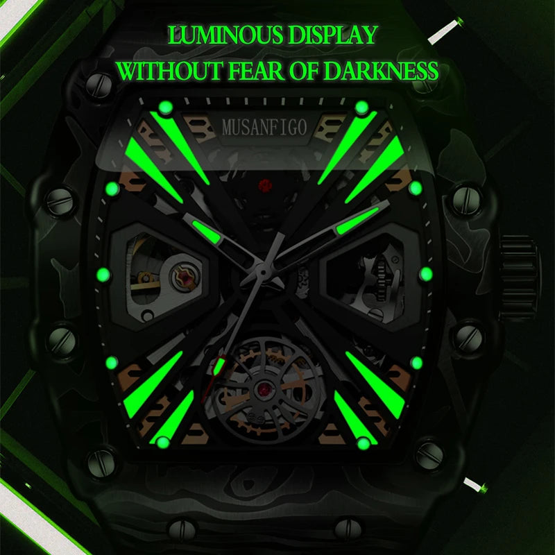 Kronix Presents: Musanfigo Transparent Skeleton Automatic Watch